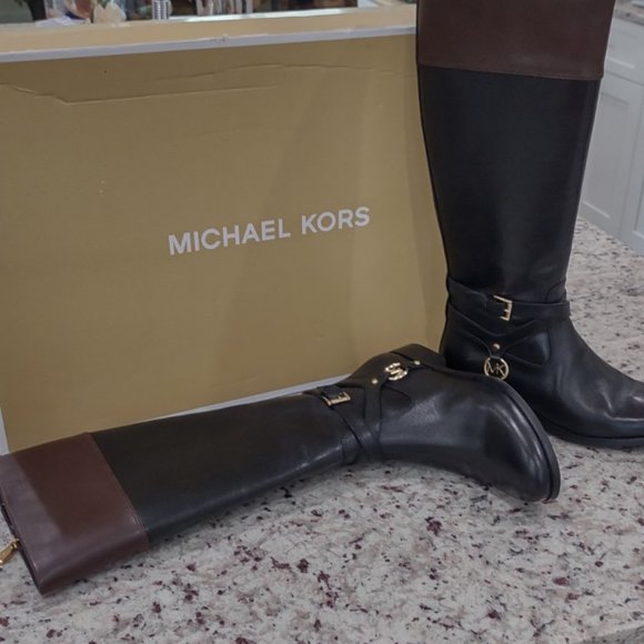 Micheal Kor's Preston Two Tone Leather Boot - Picture 2 of 9